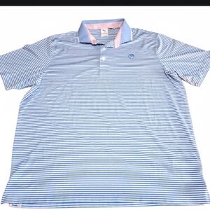 Puma Blue and White Striped Shirt